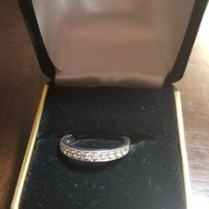 White gold silver plated 925 band